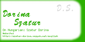 dorina szatur business card